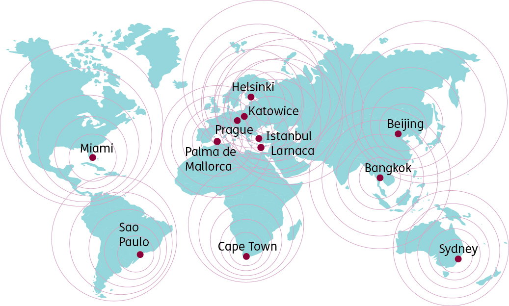 Eurocenter World Wide Map